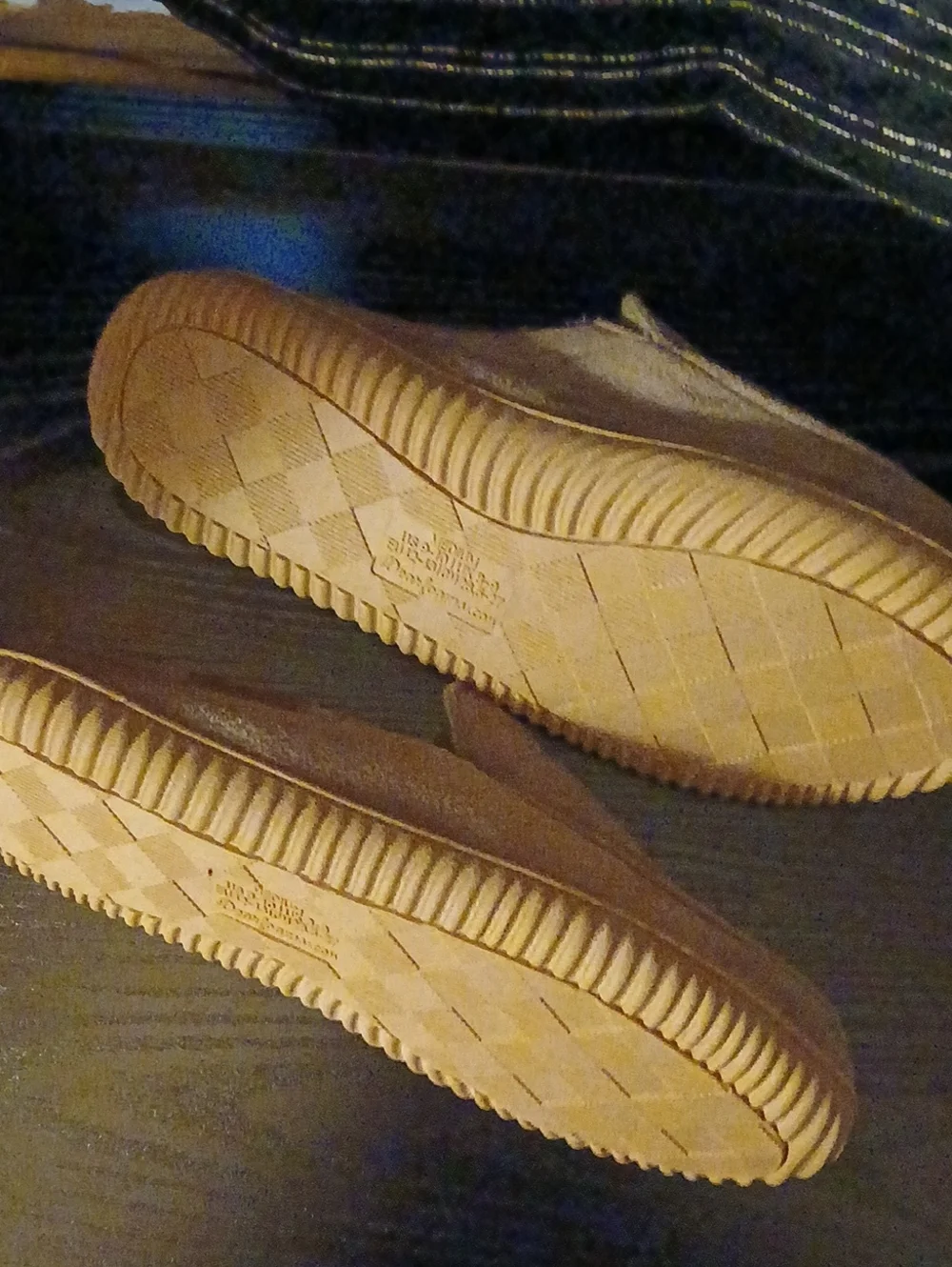 dearfoams Suede Slip-On Moccasin Slippers - Taupe